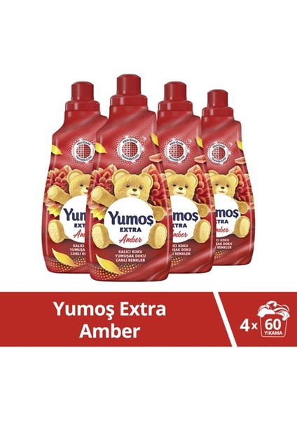 Extra Çamaşır Yumuşatıcısı Amber 1440 ml 4 Adet Yumoş Amber 1440