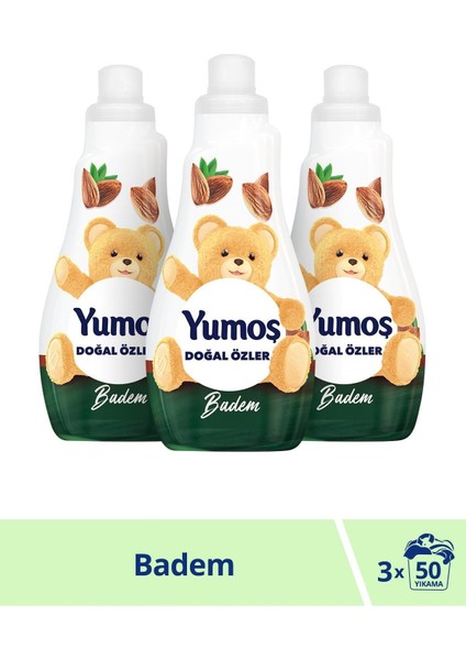 Özler Badem Çamaşır Yumuşatıcı 1200 ml 50 Yıkama 3'lü Paket