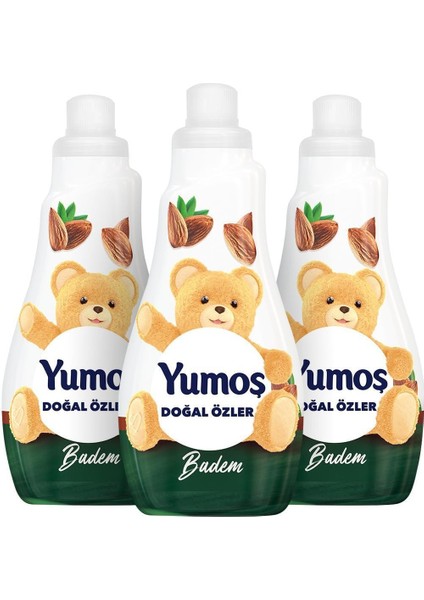 Özler Badem Çamaşır Yumuşatıcı 1200 ml 50 Yıkama 3'lü Paket