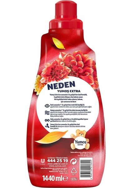 Extra Konsantre Çamaşır Yumuşatıcısı Amber 1440 ml 60 Yıkama 4ADET