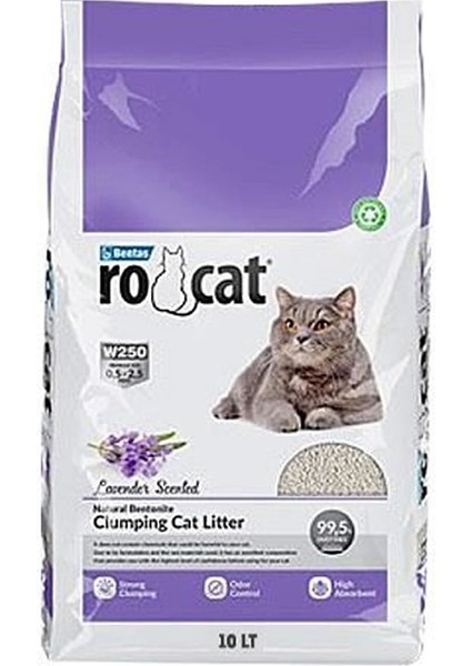 Bentonit Topaklaşan Kedi Kumu Lavantalı 10 Lt