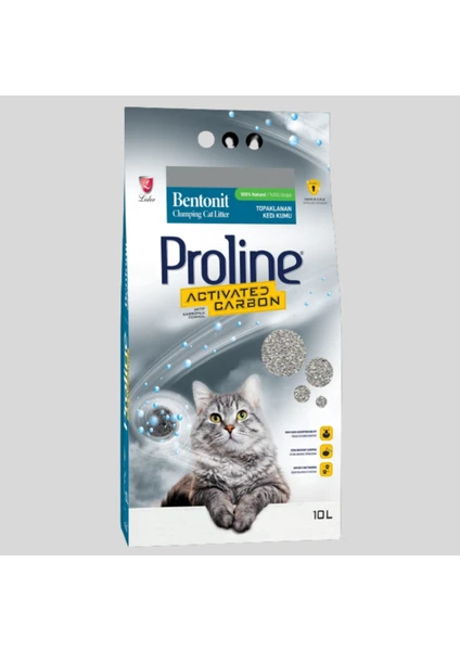 Pro Line Aktif Karbonlu Topaklanan Kedi Kumu 10 Lt Ege'nin Incisi Maskot