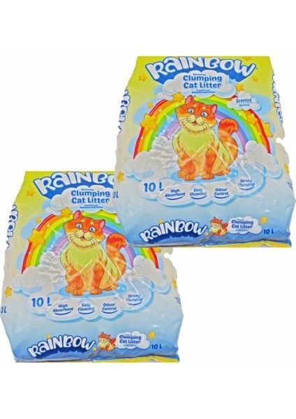 Neo Pet Market Topaklanan Parfümlü Bentonit Kedi Kumu 10 Litre x 2 Adet