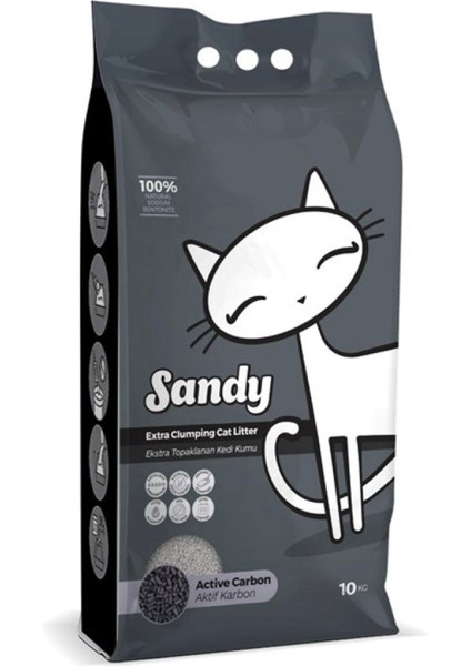 Tozsuz Active Carbon Sodyum Bentonit Topaklanan Kedi Kumu 10 kg