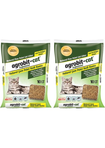 2 Li Paket Pelet Kedi Kumu 10 Lt