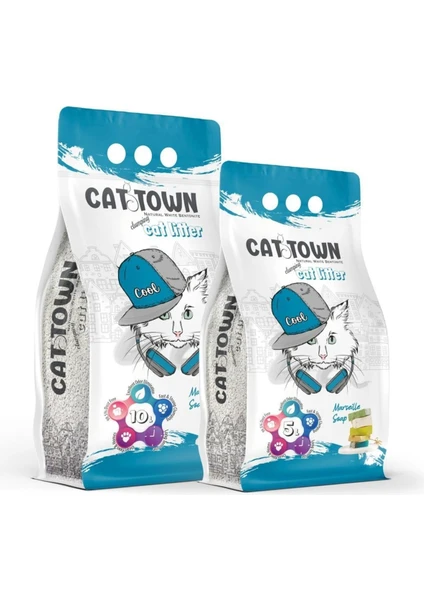 Cat Town Ince Taneli Topaklanan Kedi Kumu Sabun Kokulu 10 Lt Cat Town