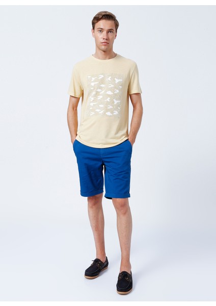 Normal Bel Basic Saks Erkek Bermuda Şort NARSY