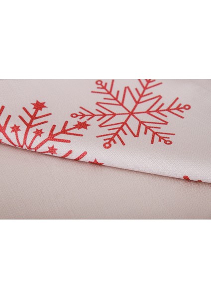 Kartanesi Baskılı Kumaş Beje Kırmızı Kırlent Kılıfı 45X45 cm İkili -1437 fırsatları