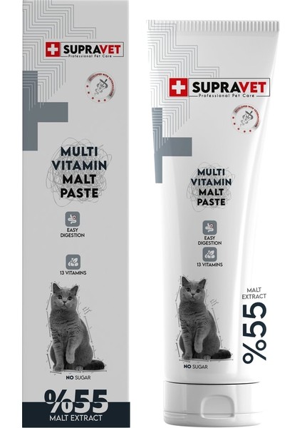 Kediler Için Taurinli Multi Vitamin Kedi Macunu 100 gr ( %55 Extra Malt )