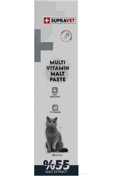 Kediler Için Taurinli Multi Vitamin Kedi Macunu 100 gr ( %55 Extra Malt )