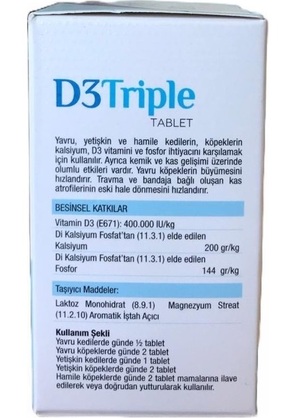 Kedi ve Köpekler Için Vitamin Mineral Eklem Kemik Gelişim Tableti modelleri