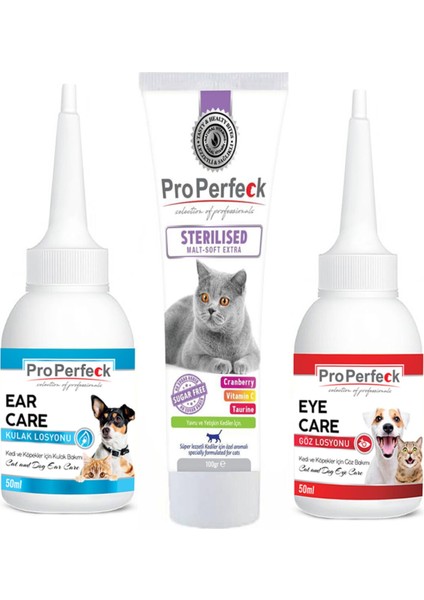 Sterillised Malt Soft 100 gr + Kedi ve Köpek Göz Losyonu 50 ml + Kedi ve Köpek Kulak Lo