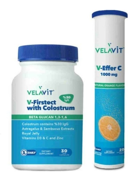 V-Firstect With Colostrum 30 Kapsül V-Effer C Set