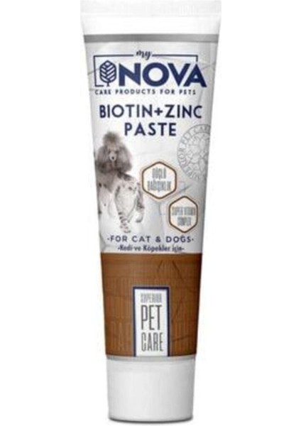 Nova Kedi ve Köpekler Için Biotin& Zinc Paste 100GR