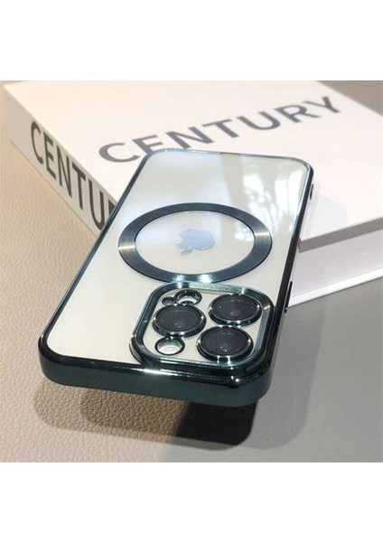 Apple Iphone 11 Pro Kılıf Kamera Lens Korumalı Logo Gösteren Halkalı Arkası Şeffaf Parlak Kenarlı