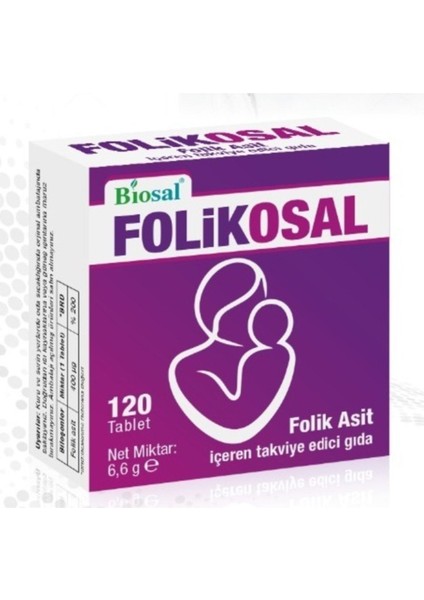 Folik Asit 400 Mcg 120 Tablet