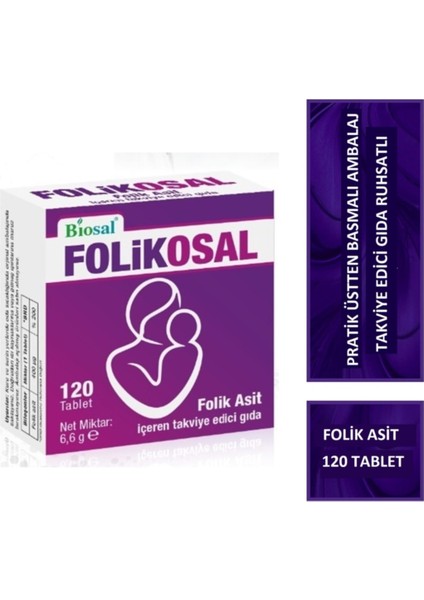 Folik Asit 400 Mcg 120 Tablet