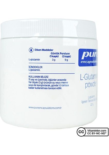 Pure Encapsulations L-Glutamine Powder 227 Gr