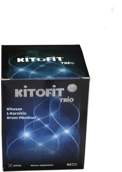 Kitofit Trio (Kitosan, L-Karnitin, Krom Pikolinat) 60 Kapsül ( Diyet Detox )