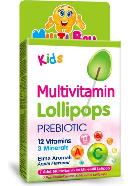 Multi Ball Kids Multivitamin Lollipop + Prebıotıc