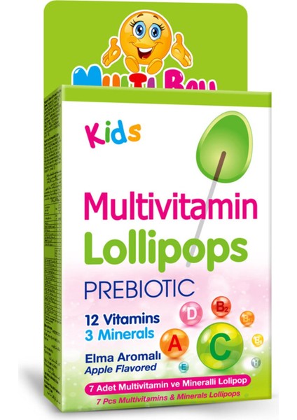 Kids Multivitamin Lollipop + Prebıotıc