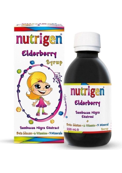 Elderberry Kara Mürver Beta-Glukan Bal Şurup 200 Ml