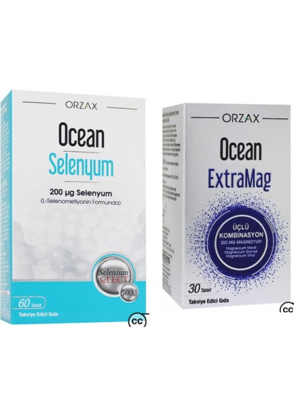 Ocean Selenyum 200 Mcg 60 Tablet + Ocean Extramag Üçlü Kombinasyon 30 Tablet