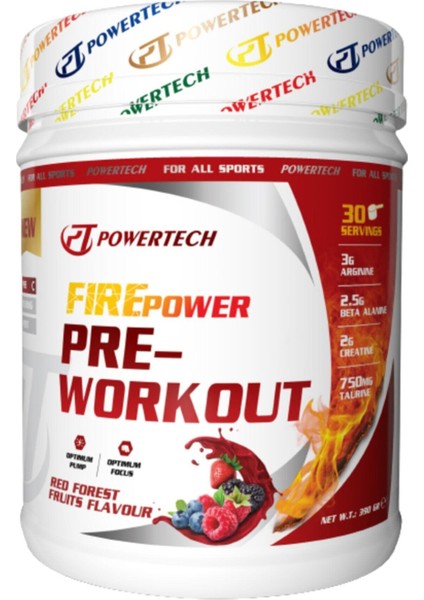 h Firepower Pre-Workout 390 Gr Orman Meyvesi Aromalı