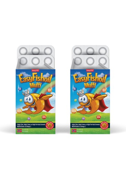 Easy Fishoil Easyvi?T Easyfishoil Multi Çiğnenebilir 30 Jel Tablet 2'Li Paket