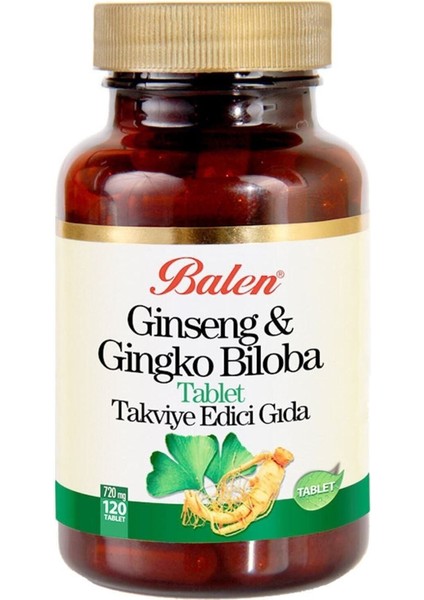 Ginseng & Ginkgo Biloba 720 Mg 120 Tablet