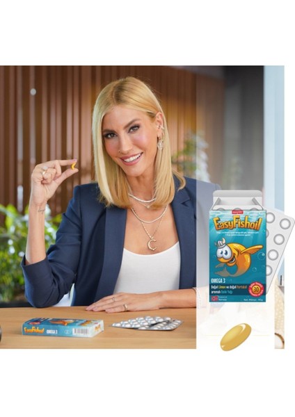 Easy Fishoil Çocuklar Için Omega-3 -Balık Yağı 30tablet X2adet