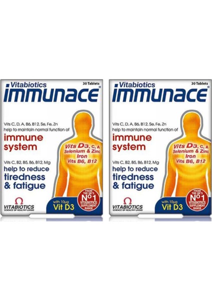 Immunace Vitabiotics Immunace Immune System 30 Tablet 2'Li
