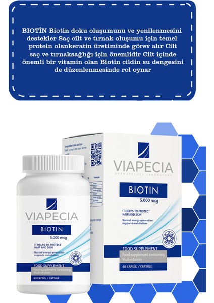 Biotin 5000 Mcg 60 Adet