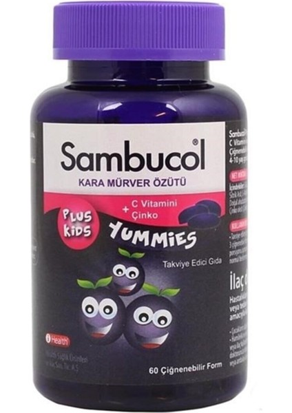 Sambucol Plus Kids Yummies - Çocuklar Için 60 Çiğnenebilir Tablet