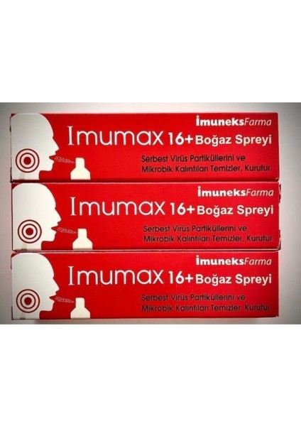 Imumax Boğaz Spreyi+16 30 Ml*3 Adet