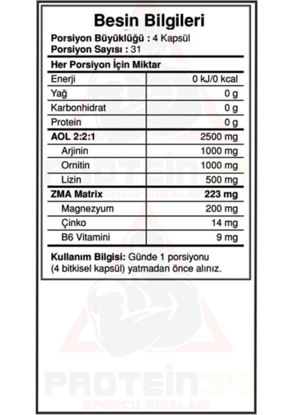 Bigjoy Aol Big Zma 124 Kapsül Komplex Arjinin