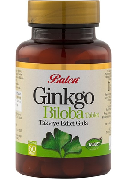 Ginkgo Biloba Tablet 600 Mg*60 Adet