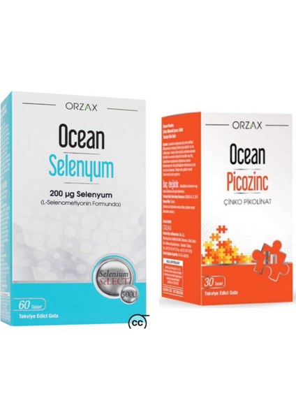 Ocean Selenyum 200 Mcg 60 Tablet + Ocean Picozinc Çinko Pikolinat 30 Kapsül