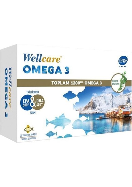 Omega 3 1200 Mg Takviye Edici Gıda 30 Yumuşak Kapsül