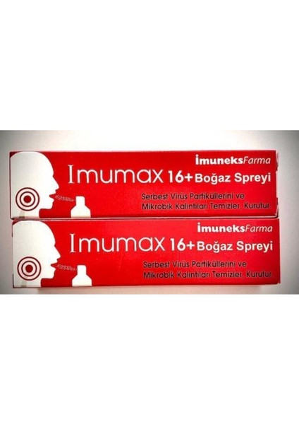 Imumax Boğaz Spreyi 16 30 Ml*2 Adet