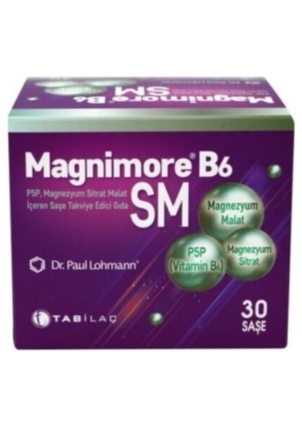 Magnimore Magnimore B6 Sm Takviye Edici Gıda 30 Şase