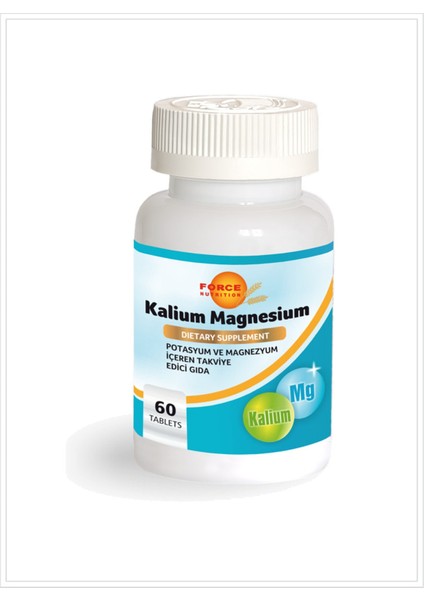 Nutrition Kalium Magnesium 60 Tablet Potasyum Magnezyum