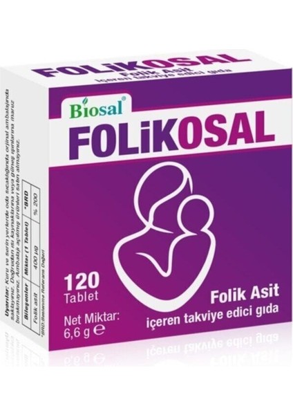 Id Lube Folik Asit 400 Mcg 120 Tablet Biosal Folikosal