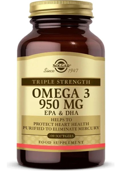 Omega 3 950 Mg 100 Yumuşak Jelatinli Kapsül