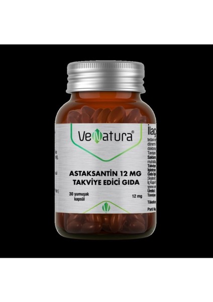Astaksantin 12 Mg 30 Yumuşak Kapsül