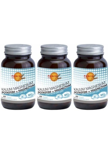 Nutrition Kalium Magnesium 3x60 Tablet Potasyum Magnezyum