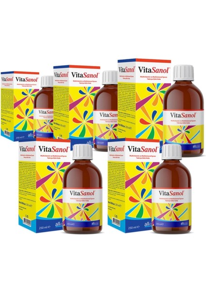 Vitasanol Multivitamin Şurup 250 Ml X5 Adet