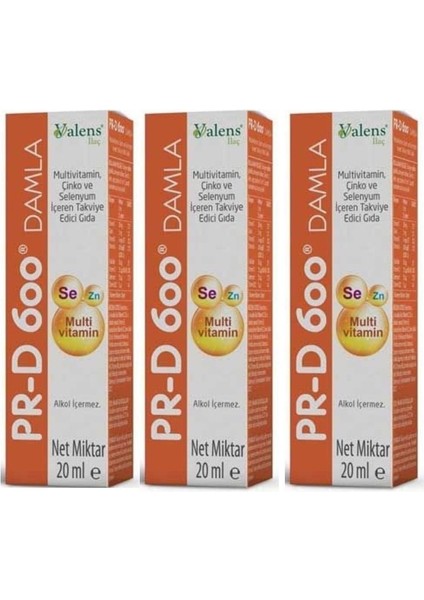Prd 600 Damla 20 Ml 3 Adet