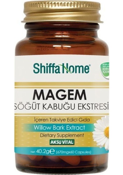 Bitkisel Magem Söğüt Kabuğu Ekstresi Kapsül