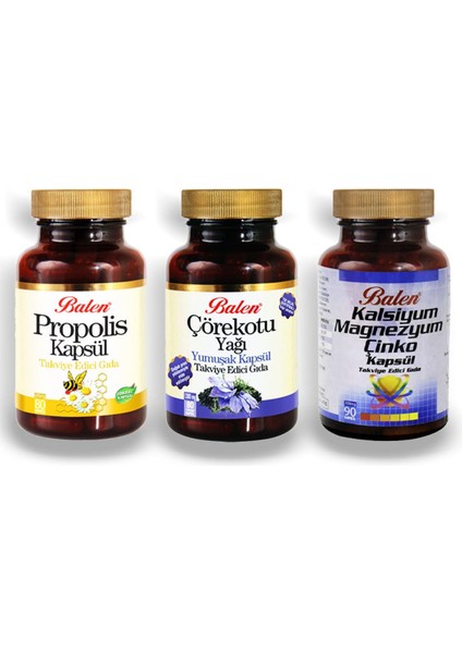 Çörekotu Yağı Kalsiyum Ve Magnezyum Çinko Propolis Kapsül